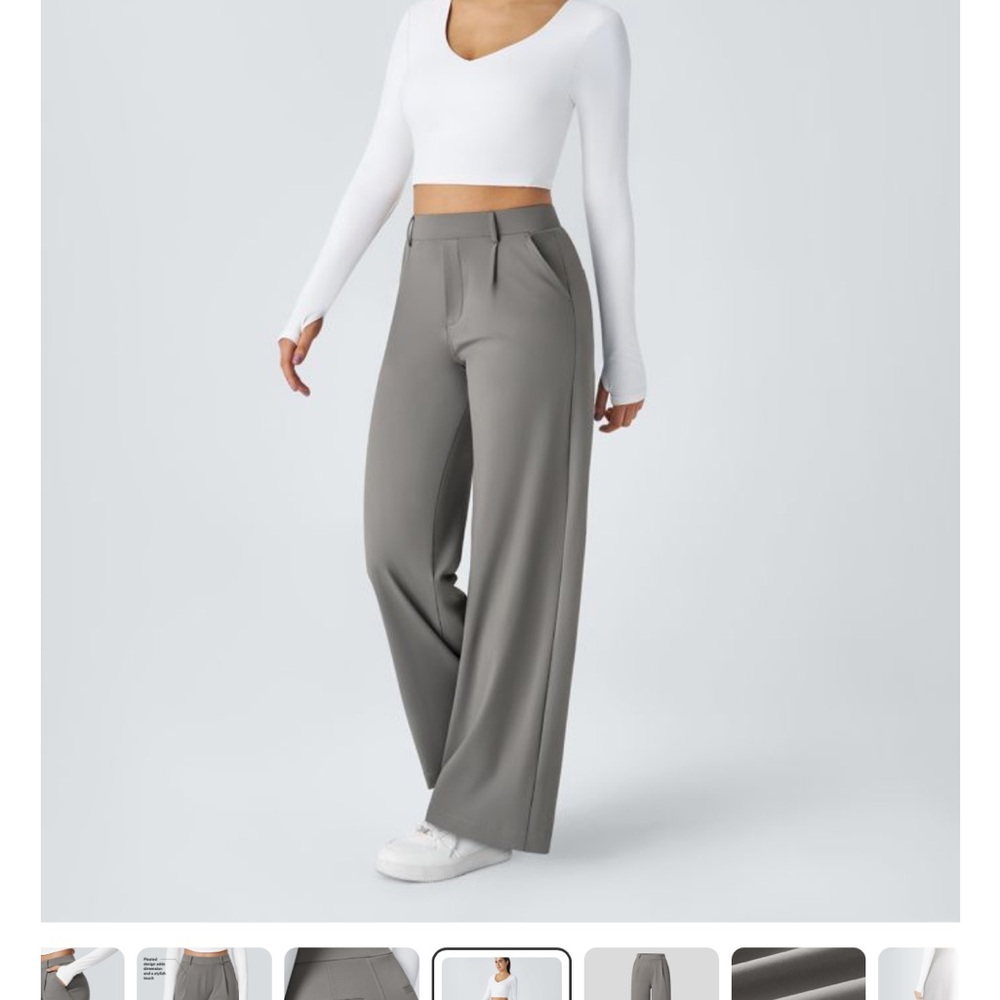 NWT Halara DayStretch High Waisted Pocket Straight Leg Work Pants
